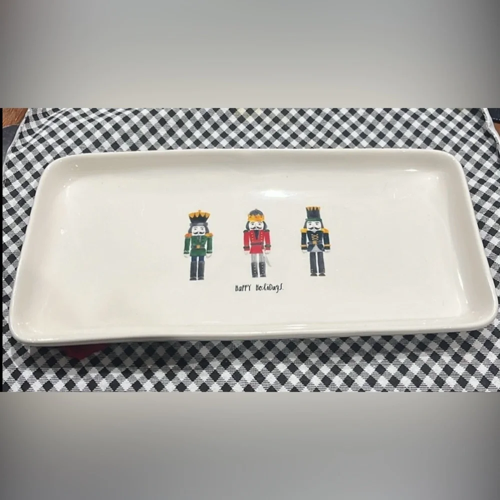 RAE DUNN NUT CRACKER CERAMIC TRAY